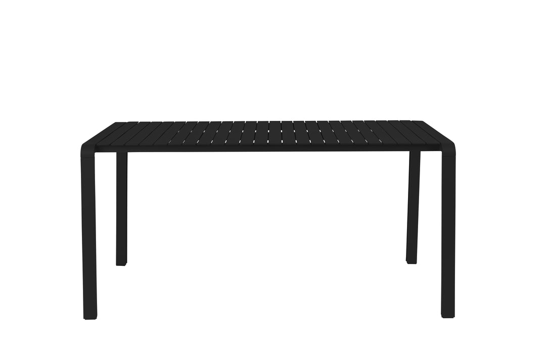 ZUIVER Vondel havebord rektangulær sort aluminium 168,5x87