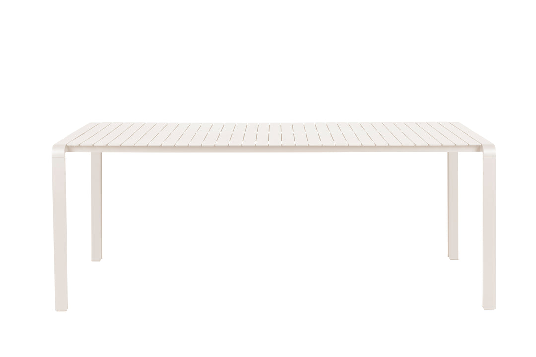 ZUIVER Vondel havebord rektangulær ler hvid aluminium 214x97