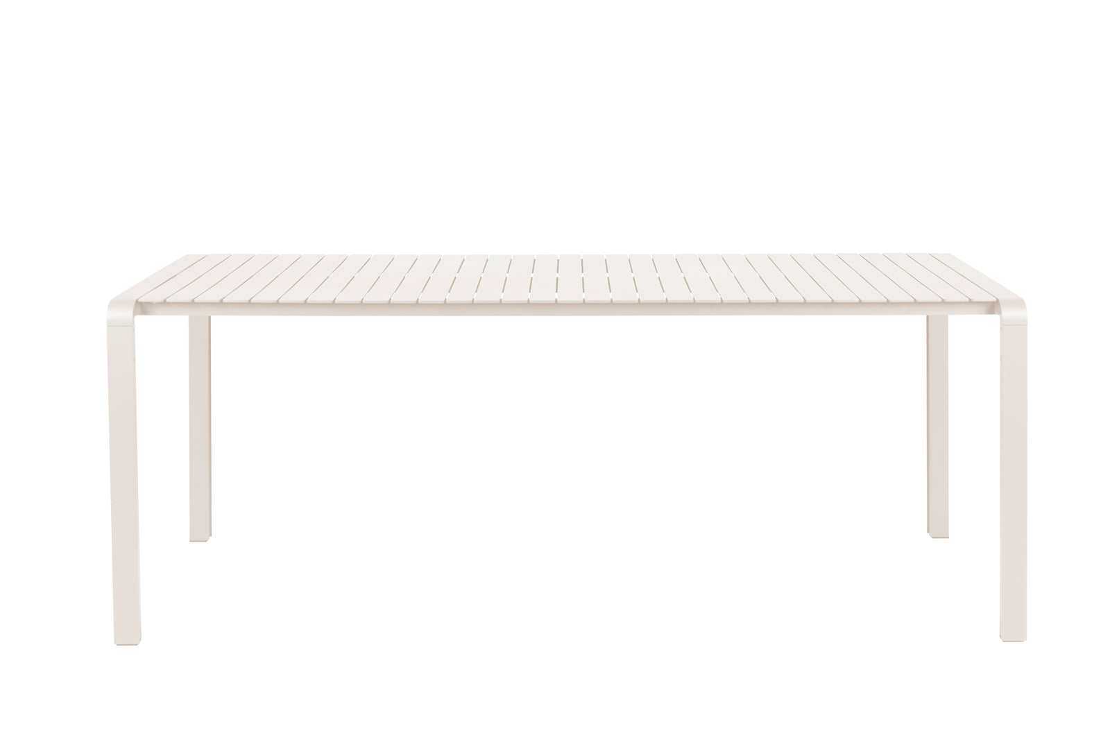 Produktbillede af ZUIVER Vondel havebord rektangulær ler hvid aluminium 214x97 i premium kvalitet