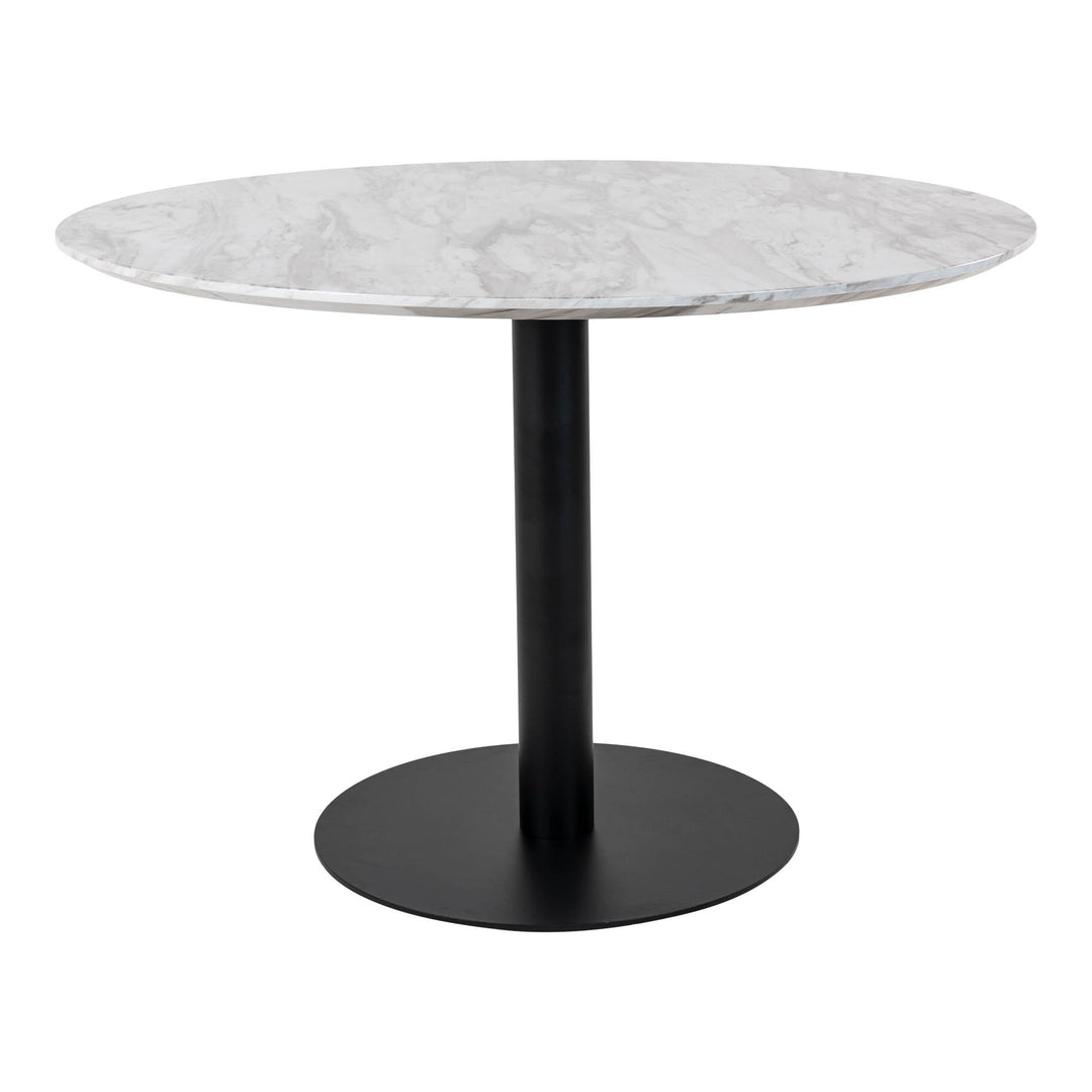Produktbillede af House Nordic Bolzano Spisebord top i marmorlook og sort ben 110 i premium kvalitet