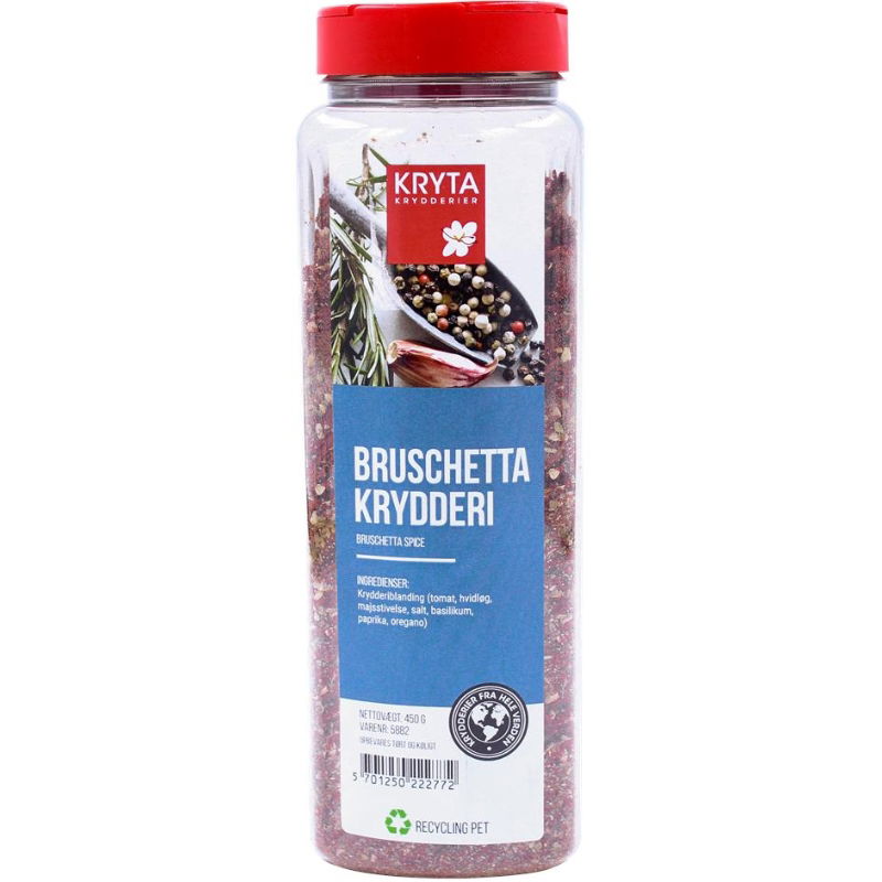 Produktbillede af Bruschetta Krydderi 450 g på tilbud i premium kvalitet