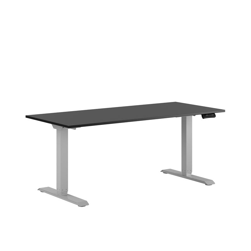 Produktbillede af Premium Hæve/Sænkebord m/2 motorer 160x70cm Sort-grå på tilbud