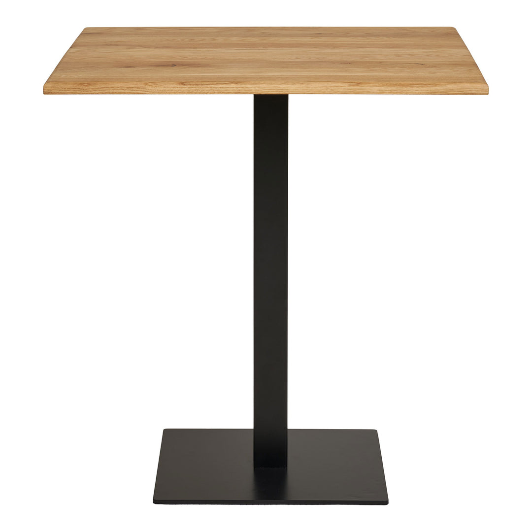 Produktbillede af HOUSE NORDIC Lignano cafebord kvadratisk natur egetræ og sort stål 70x70 i premium kvalitet