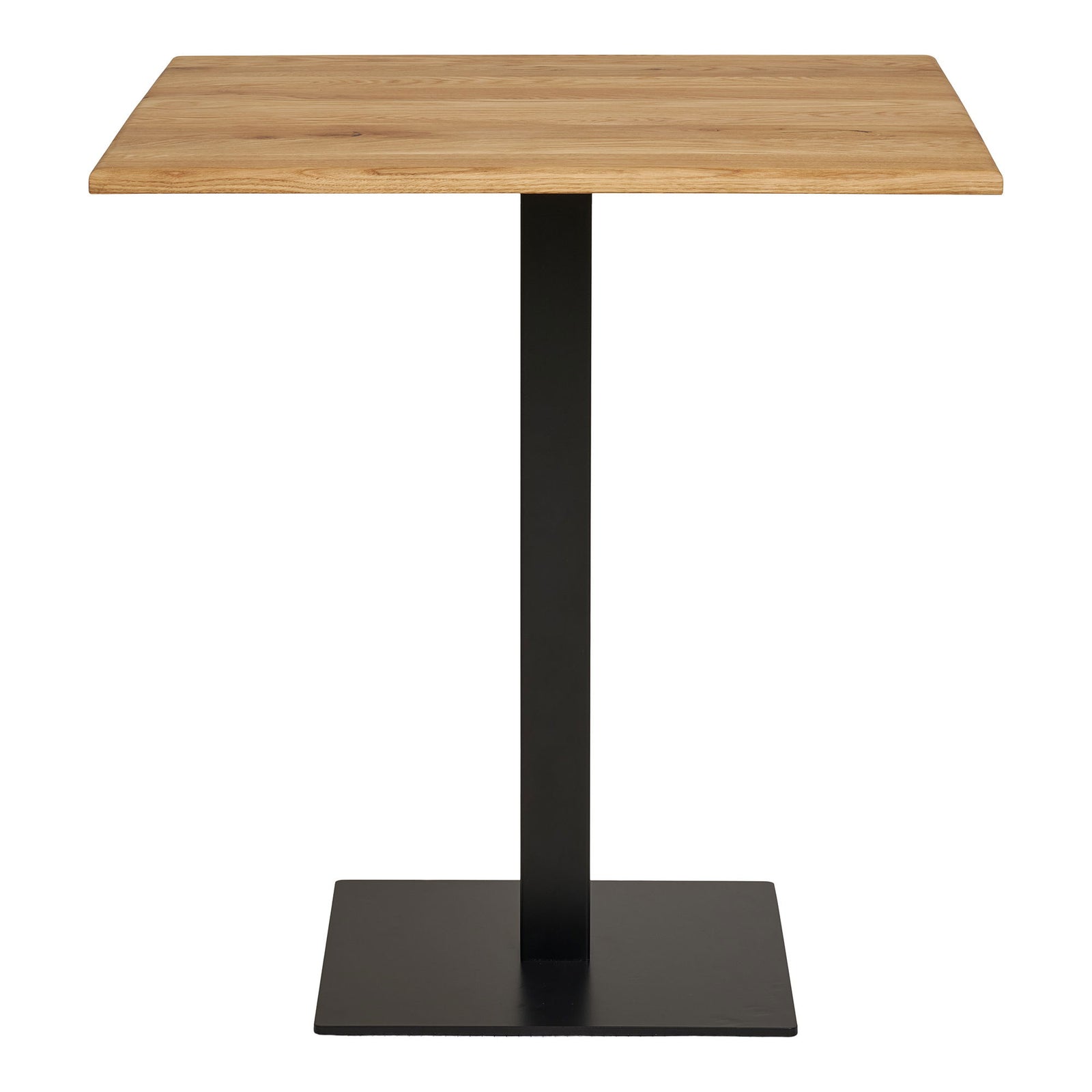 Produktbillede af HOUSE NORDIC Lignano cafebord kvadratisk natur egetræ og sort stål 70x70 i premium kvalitet