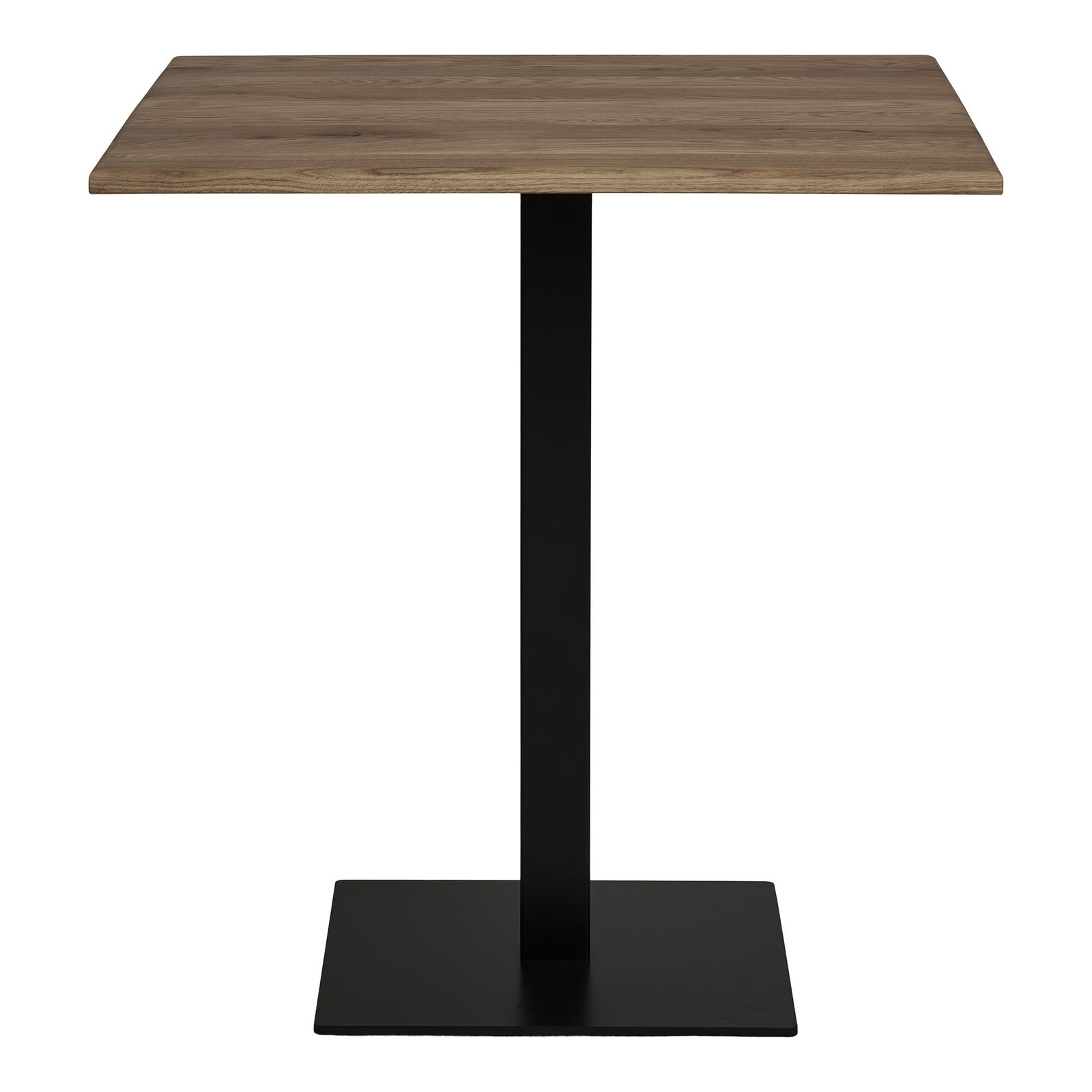 Produktbillede af HOUSE NORDIC Lignano cafebord kvadratisk røgfarvet egetræ og sort stål 70x70 i premium kvalitet