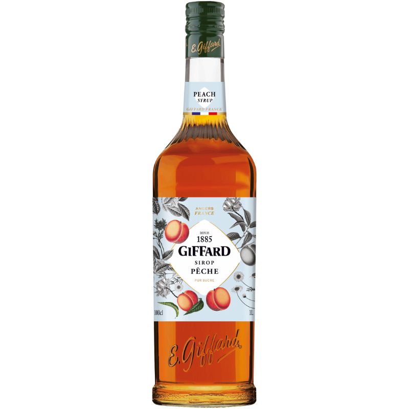 Produktbillede af Giffard Syrup Peach / Fersken 1 Ltr på tilbud – premium kvalitet og detaljer
