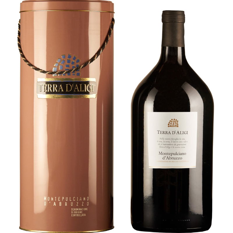 Produktbillede af Montepulciano d Abruzzo Doc 3 L Stålrør Terra d Aligi på tilbud – premium kvalitet og detaljer
