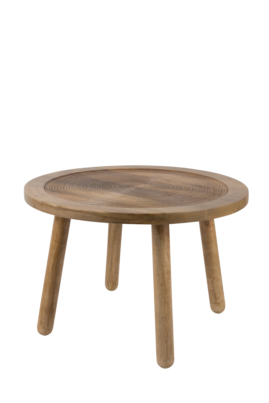 Produktbillede af ZUIVER Dendron sidebord L rund brun mangotræ Ø60 i premium kvalitet