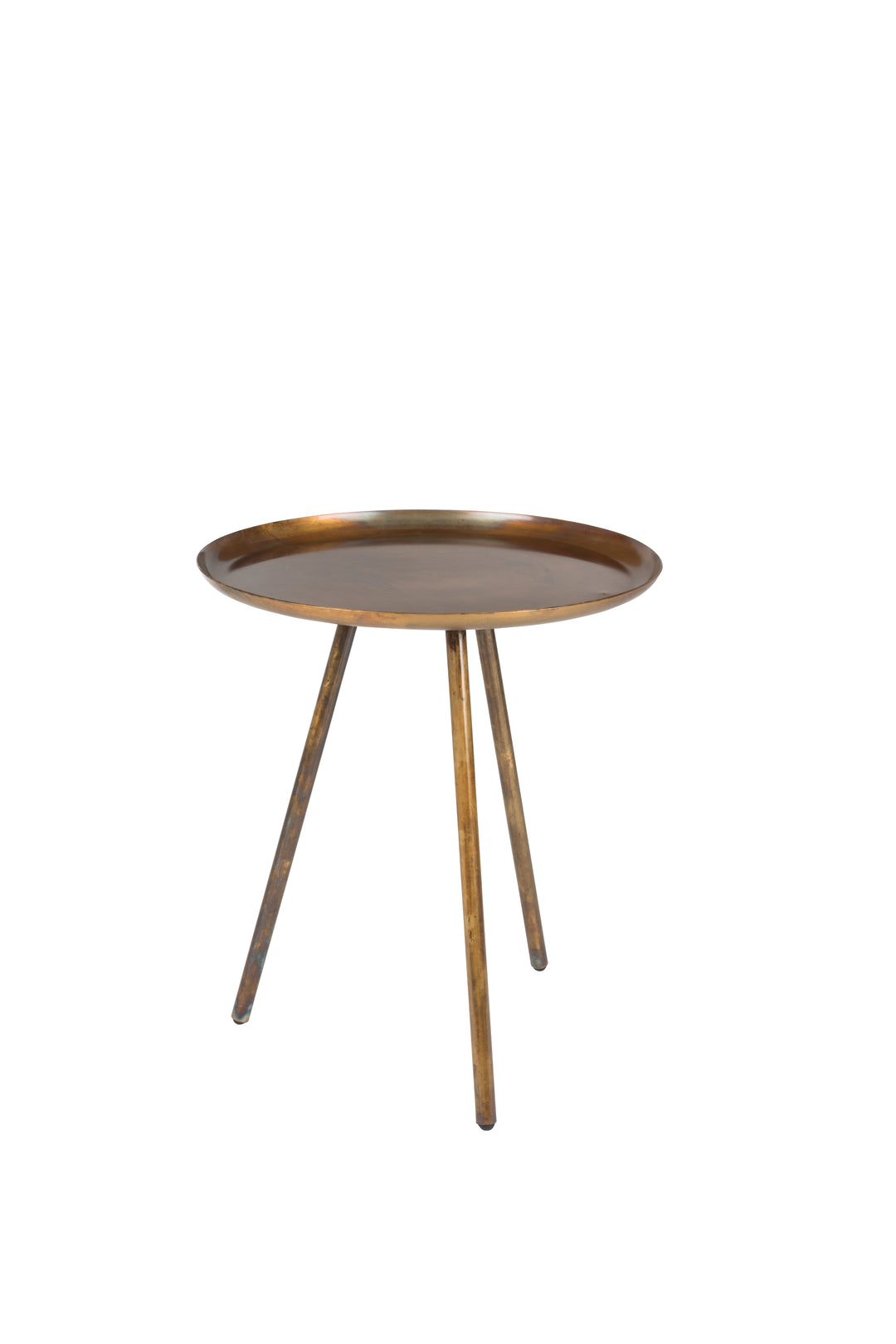 WHITE LABEL LIVING Frost sidebord rund kobber metal Ø39