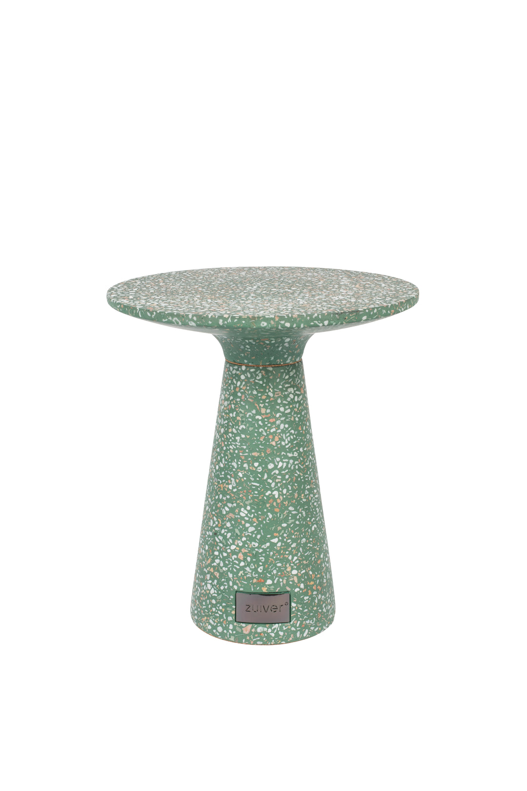 ZUIVER Victoria sidebord rund grøn terrazzo Ø41