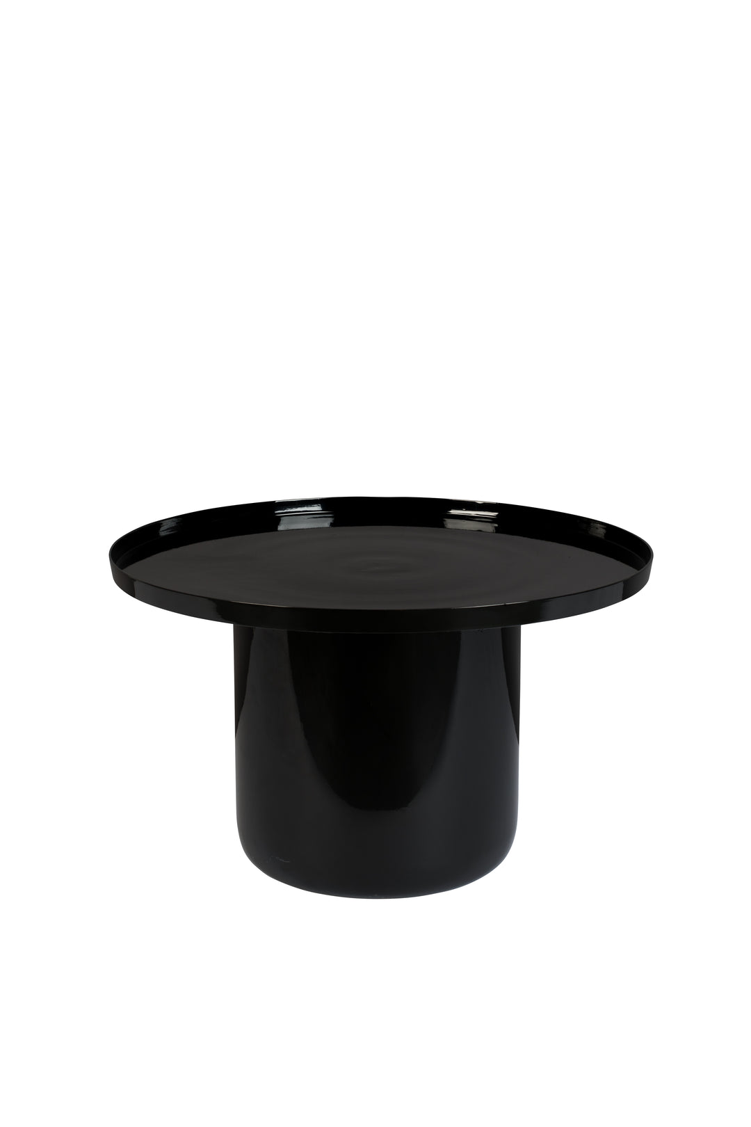 Produktbillede af ZUIVER Shiny Bomb sofabord rund sort aluminium Ø67 i premium kvalitet