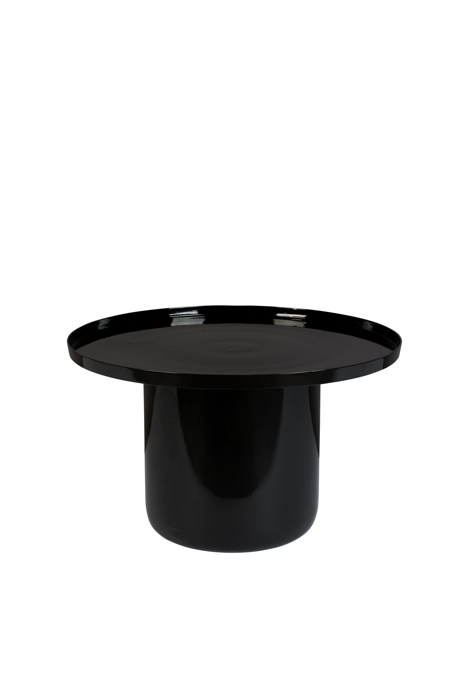 Produktbillede af ZUIVER Shiny Bomb sofabord rund sort aluminium Ø67 i premium kvalitet