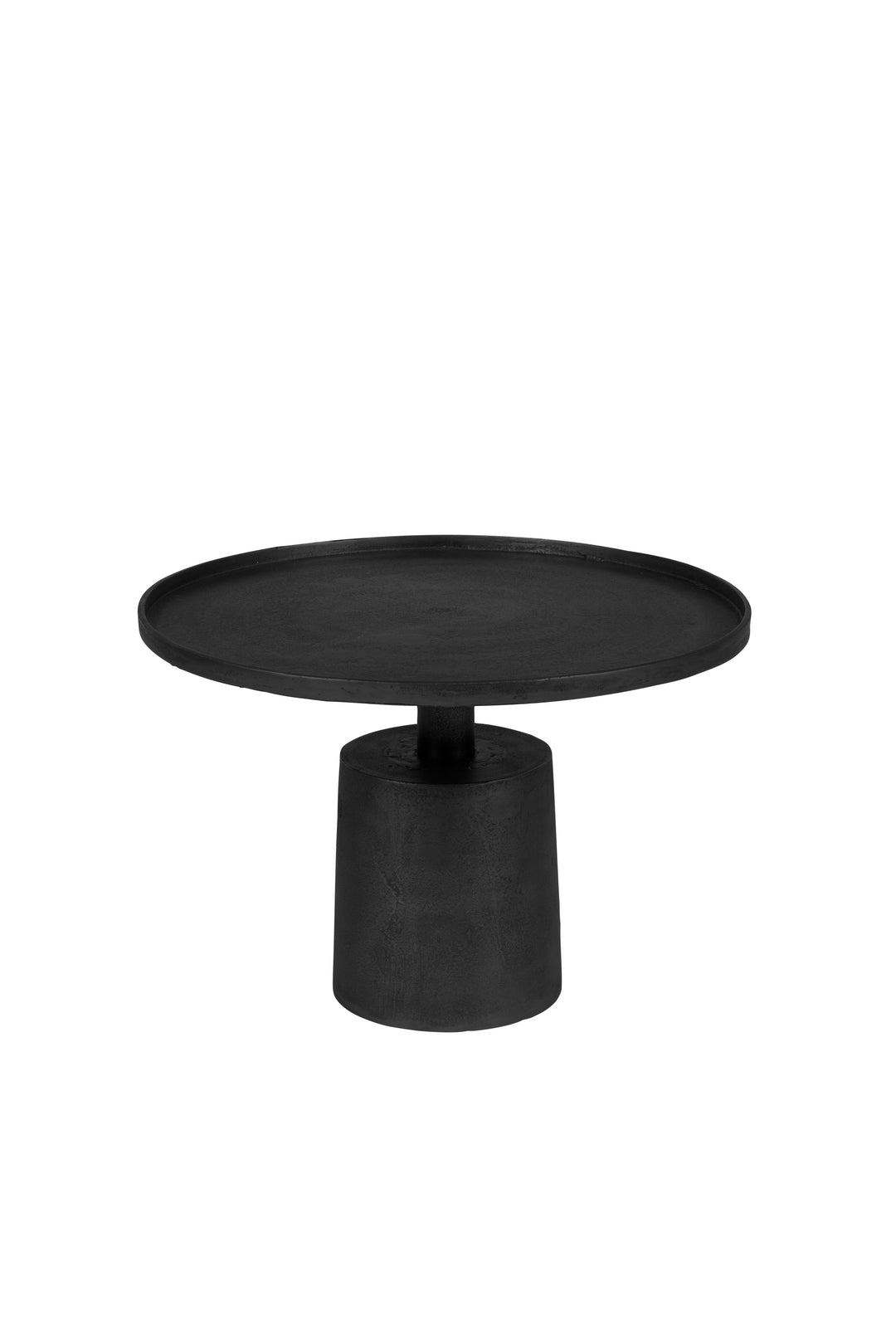 WHITE LABEL LIVING Mason sofabord rund sort aluminium/metal Ø60