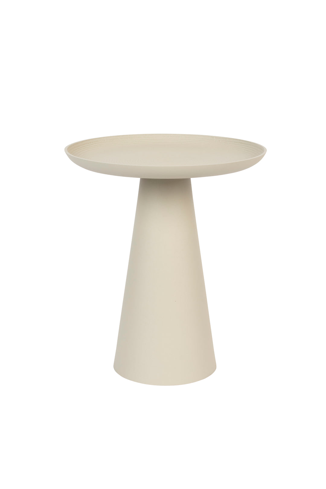 WHITE LABEL LIVING Ringar Large sidebord rund elfenben metal Ø39,5