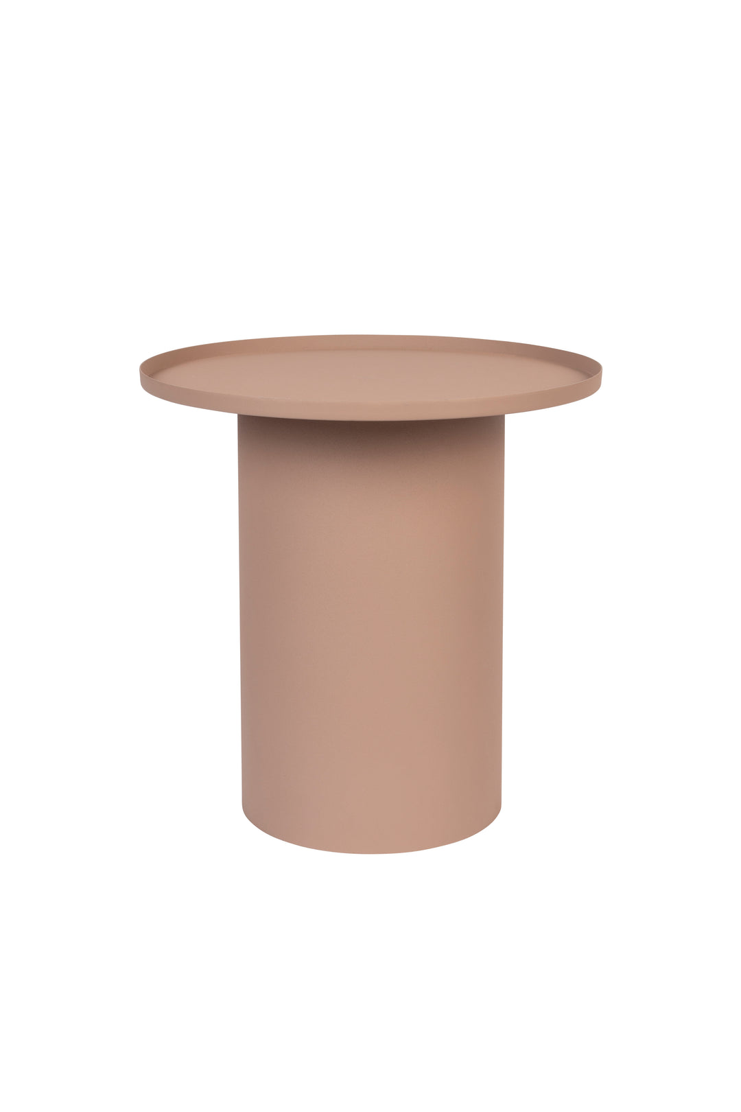 WHITE LABEL LIVING Sverre sidebord rund lyserød metal Ø45,5