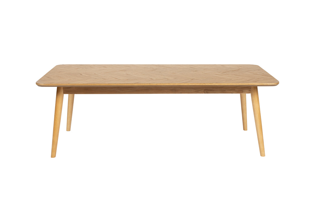 WHITE LABEL LIVING Fabio sildeben sofabord rektangulær natur egefinér og egetræ 120X60
