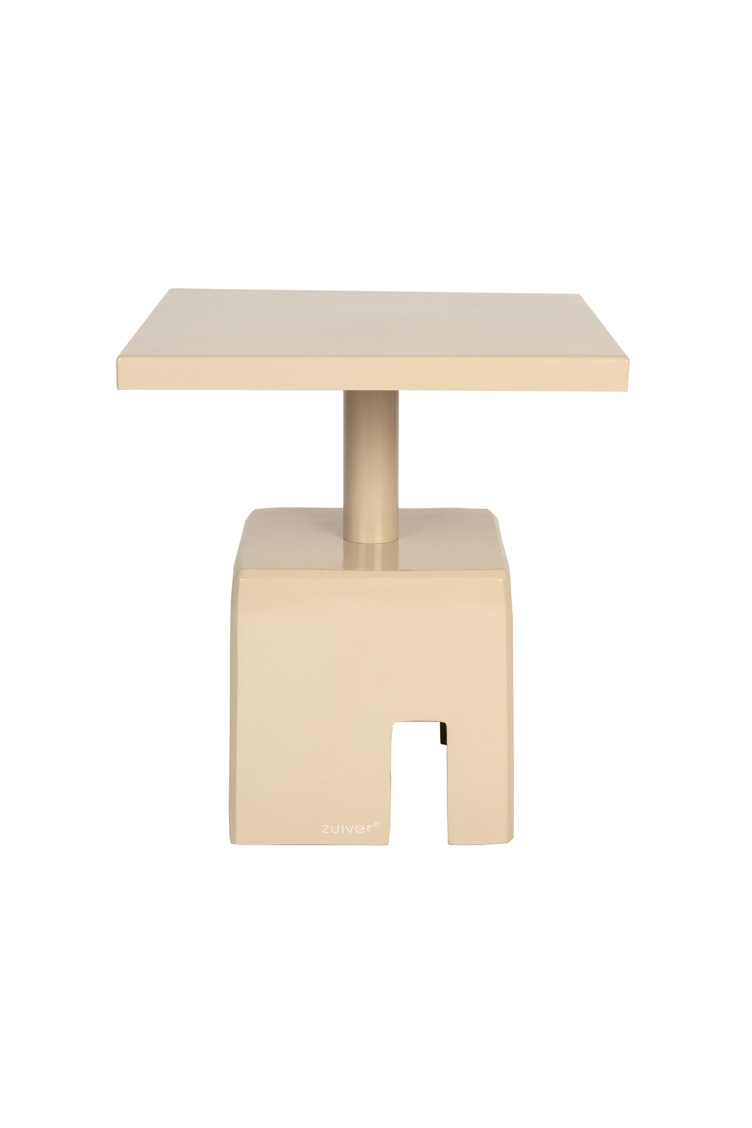 ZUIVER Chubby sidebord kvadratisk beige jern 40x40