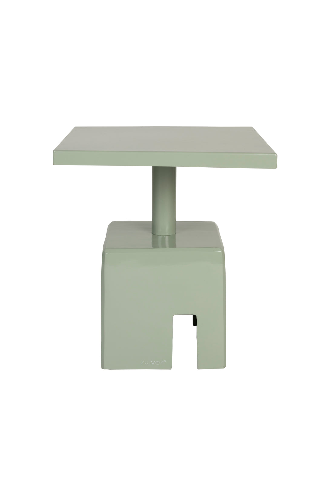ZUIVER Chubby sidebord kvadratisk stengrøn jern 40x40