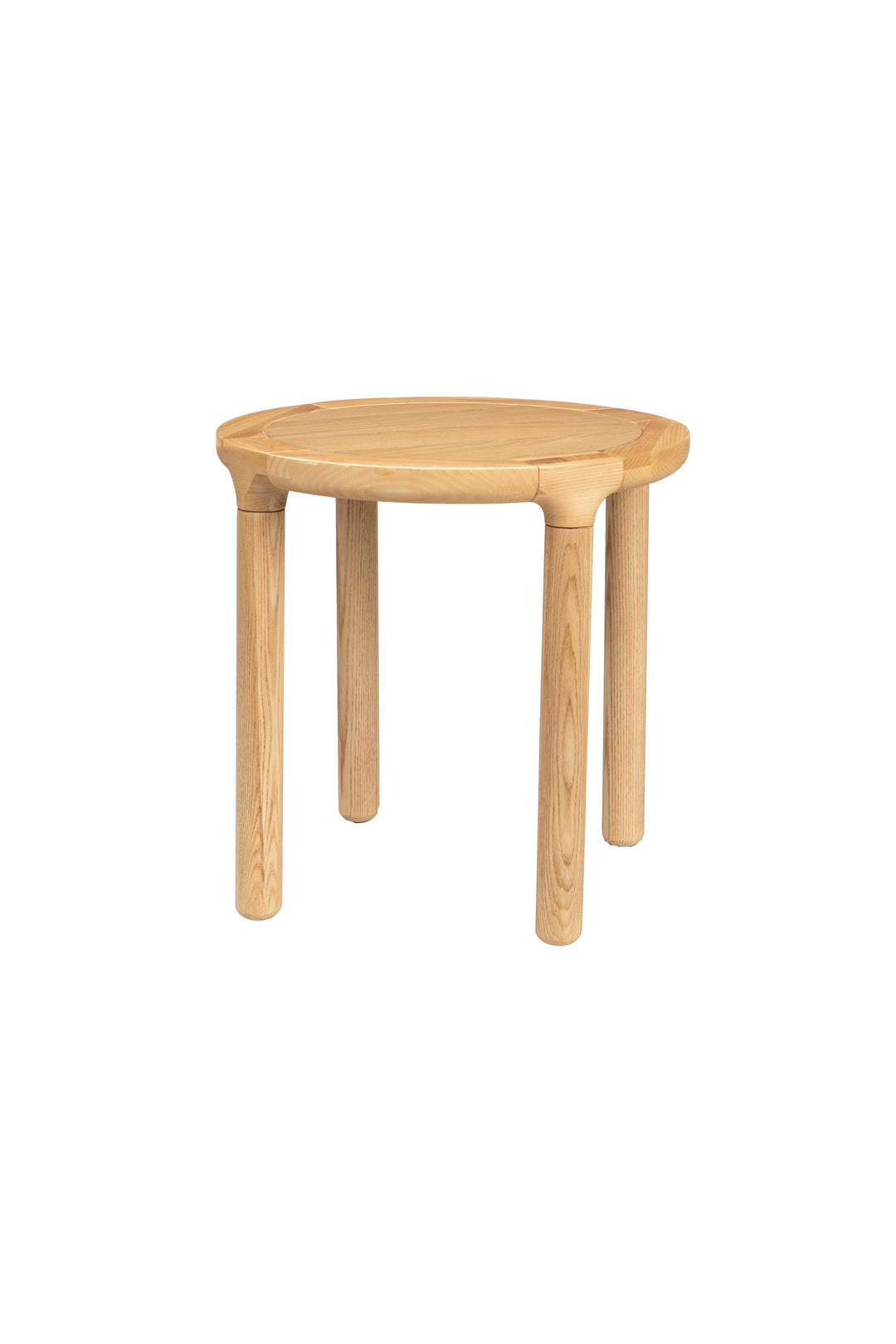 ZUIVER Storm sidebord rund natur egetræsfinér og asketræ Ø45