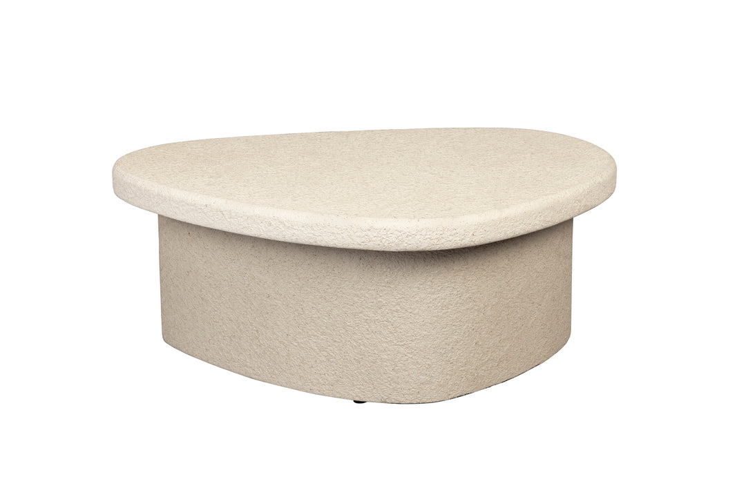 DUTCHBONE Veda sofabord organisk beige genbrugt marmor 74x49