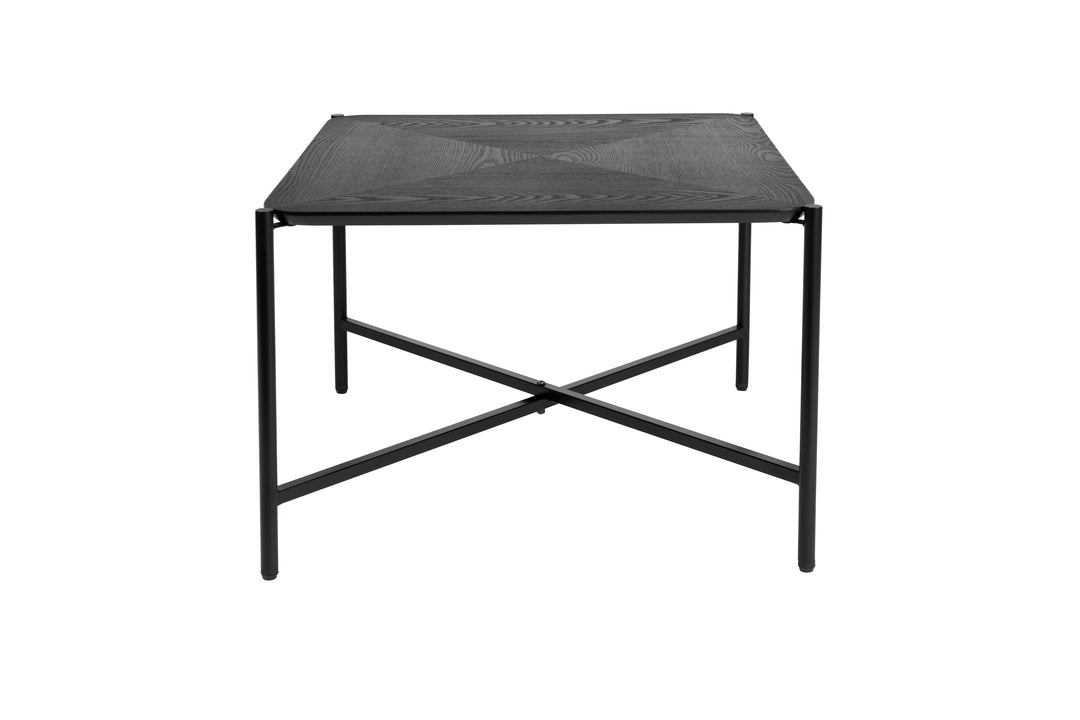 WHITE LABEL LIVING Marcio sofabord kvadratisk sort MDF og metal 40x40