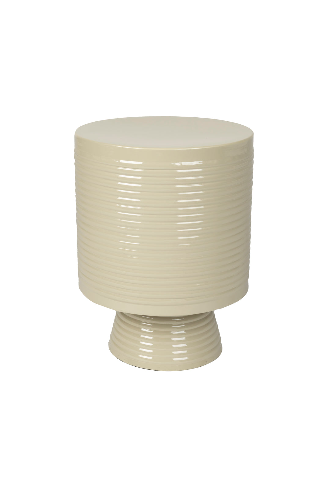 WHITE LABEL LIVING Sven L sidebord rund elfenben jern Ø35