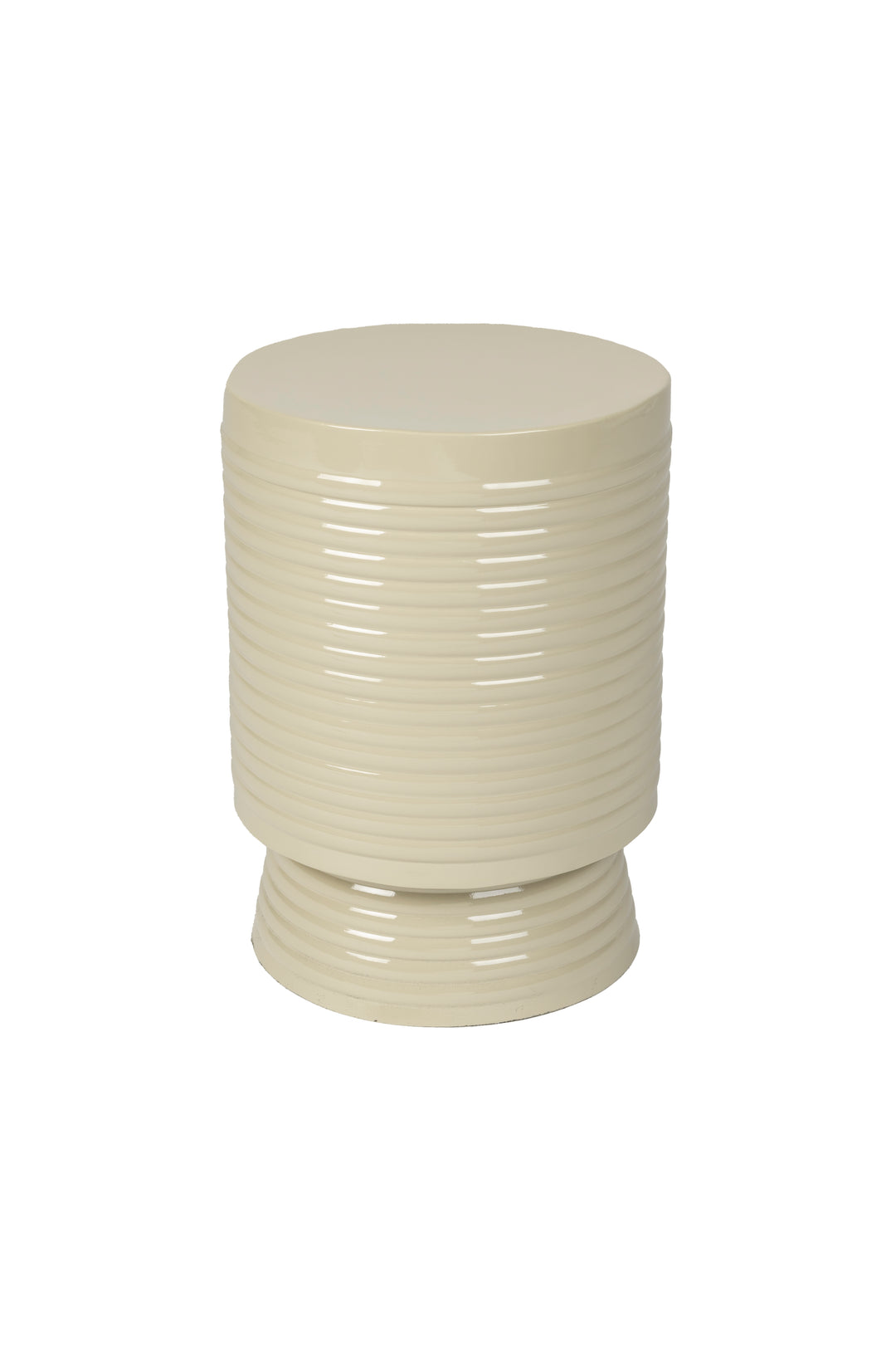 WHITE LABEL LIVING Sven S sidebord rund elfenben jern Ø25