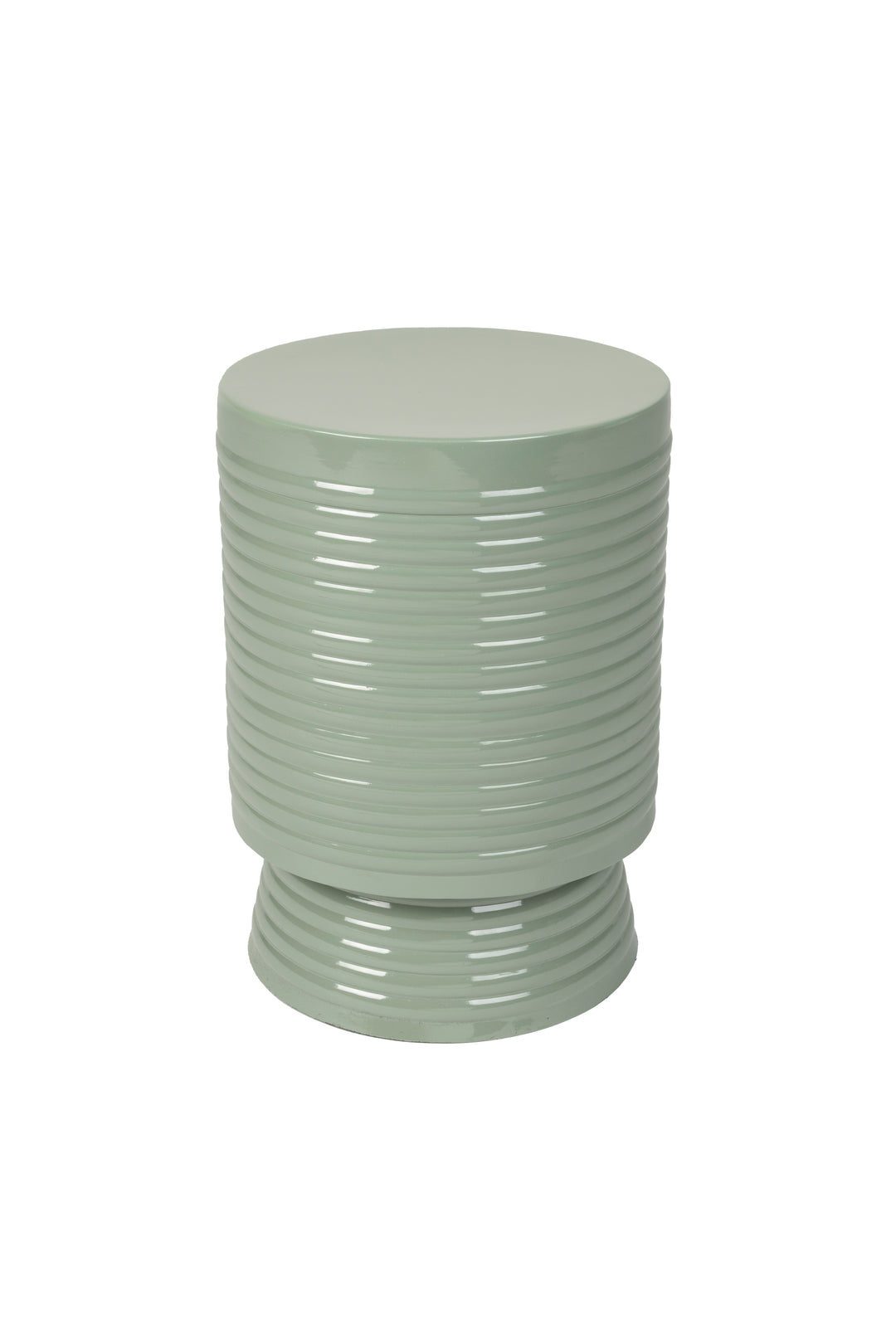 WHITE LABEL LIVING Sven S sidebord rund grøn jern Ø25