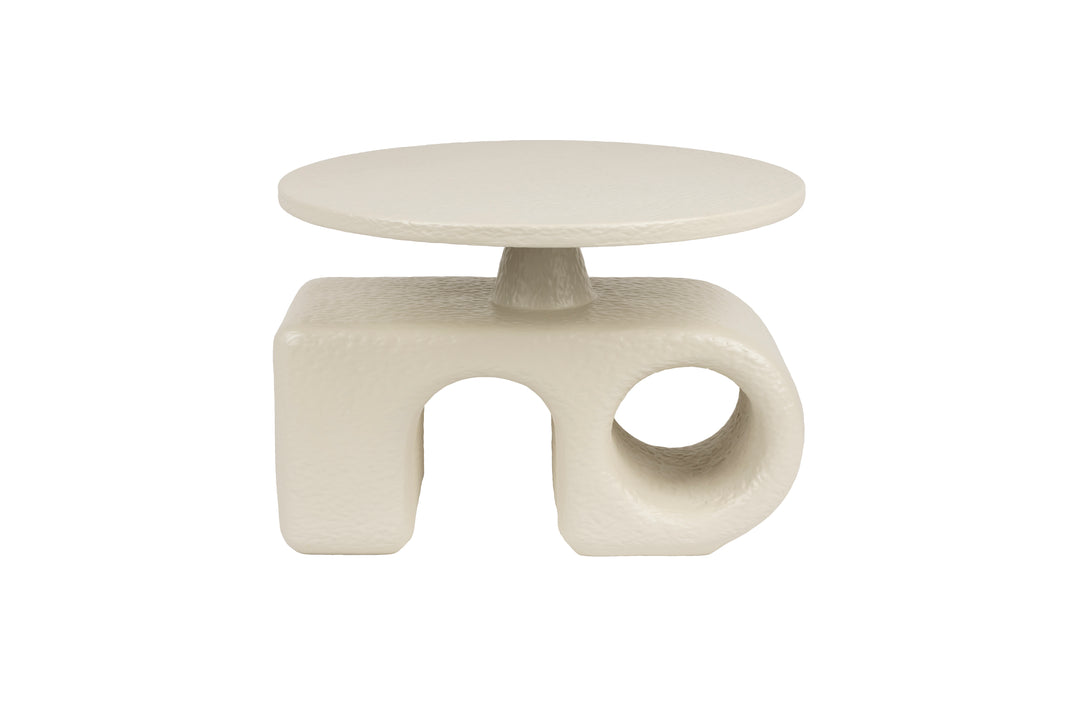 ZUIVER Hermit sidebord hvid harpiks 58x58