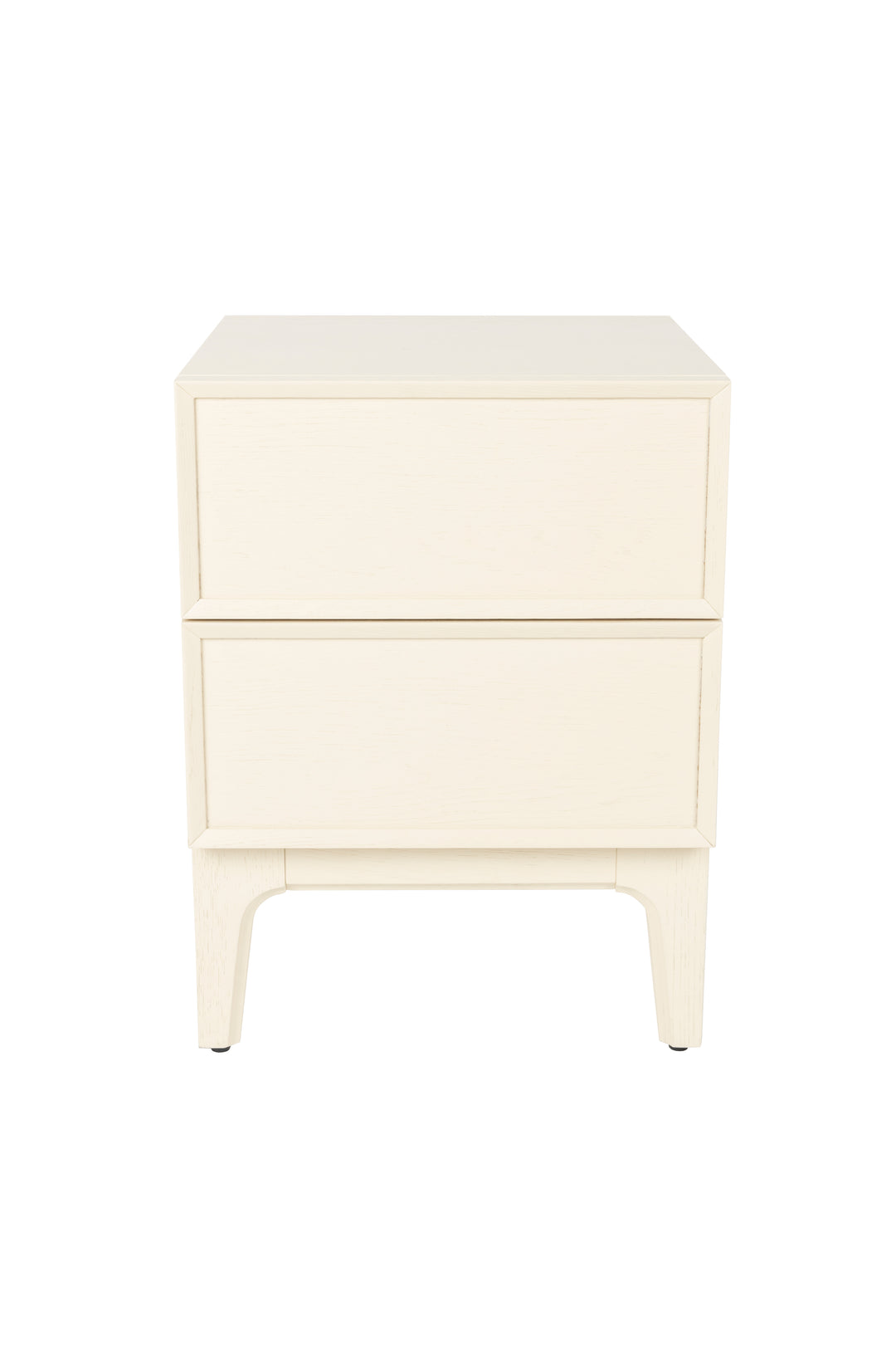 ZUIVER June sidebord m. 2 skuffer beige træ 45x45