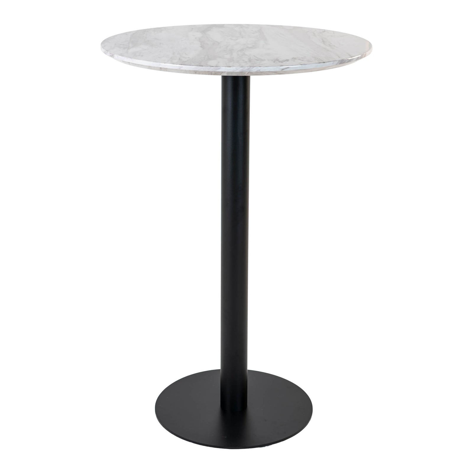 Produktbillede af House Nordic Bolzano Barbord top i marmorlook og sort ben 105 i premium kvalitet