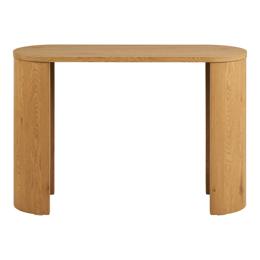HOUSE NORDIC Bibione konsolbord oval natur decorpapir og træ 114x38