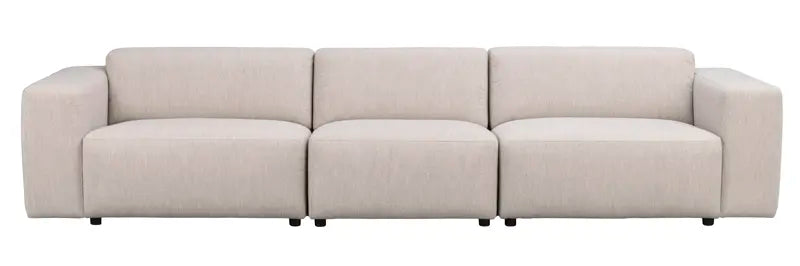 Produktbillede af ROWICO Willard 4 pers. modul sofa lys beige stof i premium kvalitet