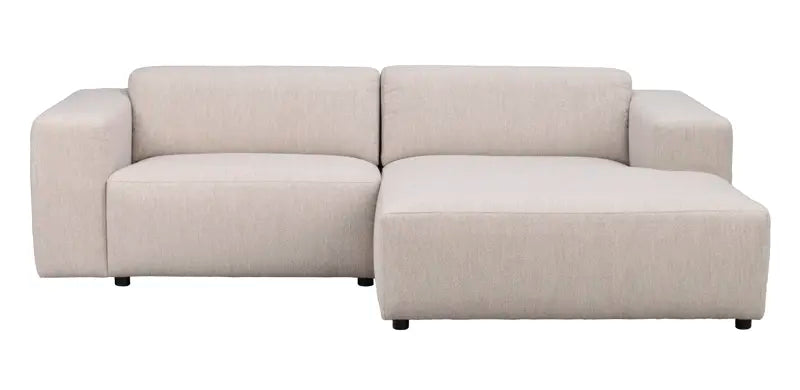 ROWICO Willard 3 pers. modul sofa m. højre chaiselong lys beige stof