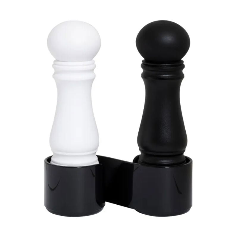 Produktbillede af Crushgrind Salt- Og Peberkværn Mini Sort/hvid Plast på tilbud – premium kvalitet og detaljer