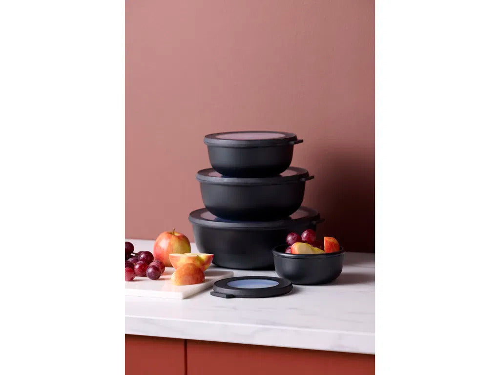 Produktbillede af Mepal Cirqula lav Skålesæt 4 stk. Sort i premium kvalitet