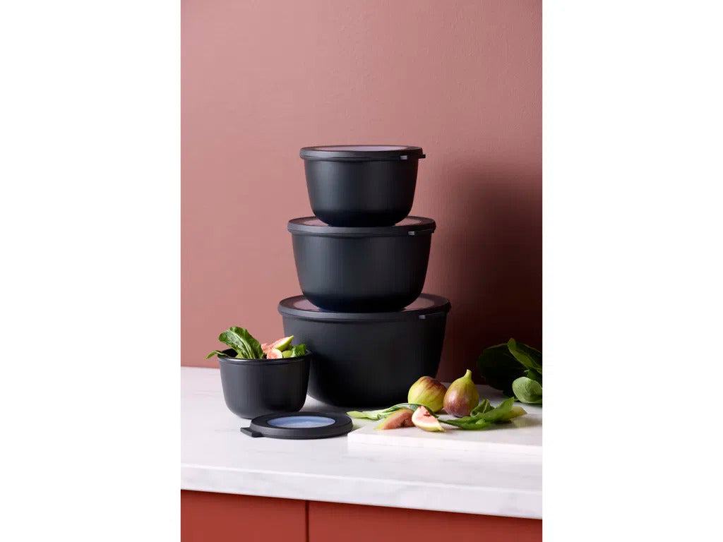 Produktbillede af Mepal Cirqula høj Skålesæt 4 stk. Sort i premium kvalitet