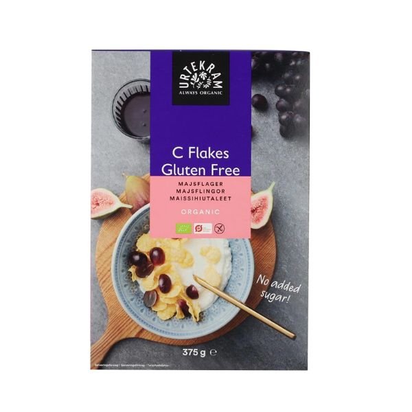 C-flakes, Cornflakes Glutenfri Øko Krt (6x375 G) ❤ Stort online udvalg i URTEKRAM ❤ Billig fragt og hurtig levering 2 - 5 hverdage - Varenummer: BAR-725147 / Ean: &