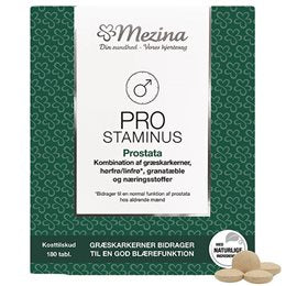 Detaljeret produktbillede af Mezina Pro Staminus 180 tabletter på tilbud