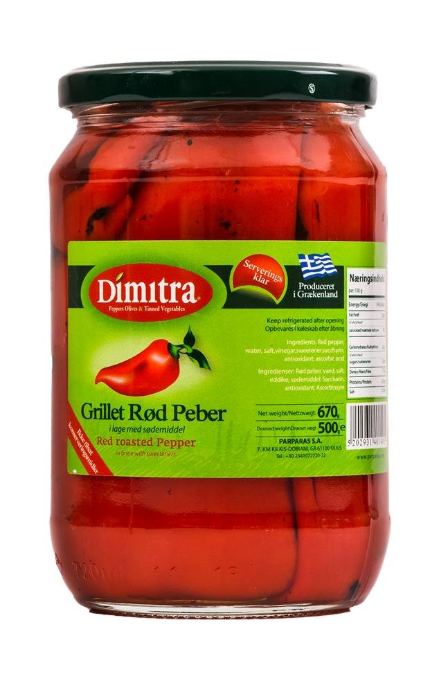 Grillet Rød Peberfrugt Gl (670 G) ❤ Stort online udvalg i Demitra ❤ Billig fragt og hurtig levering 2 - 5 hverdage - Varenummer: BAR-725096 / Ean: &