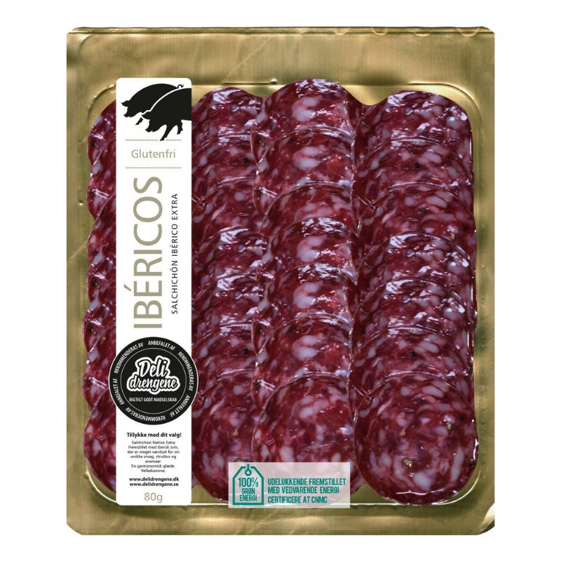 Produktbillede af Iberico Salchichon 80gram Deli Drengene på tilbud i premium kvalitet
