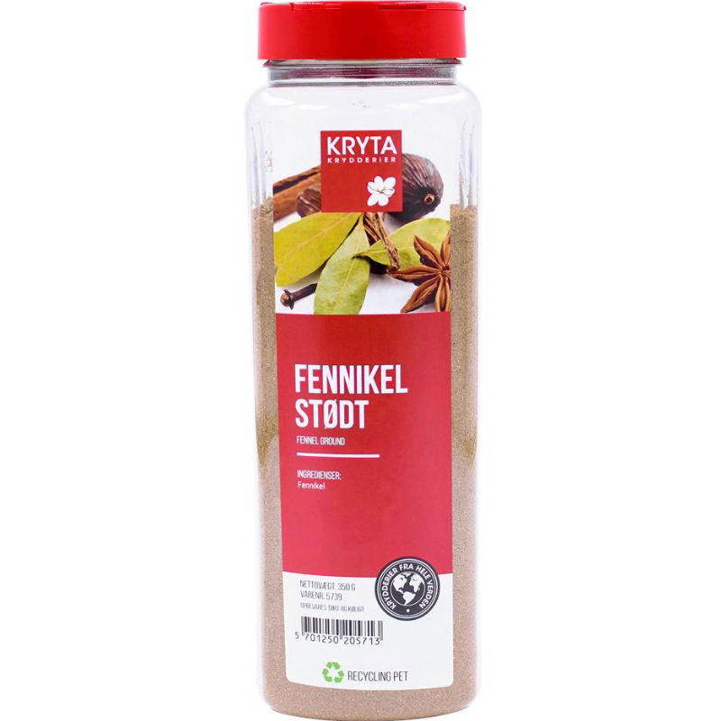 Produktbillede af Stødt Fennikel 350 g på tilbud i premium kvalitet