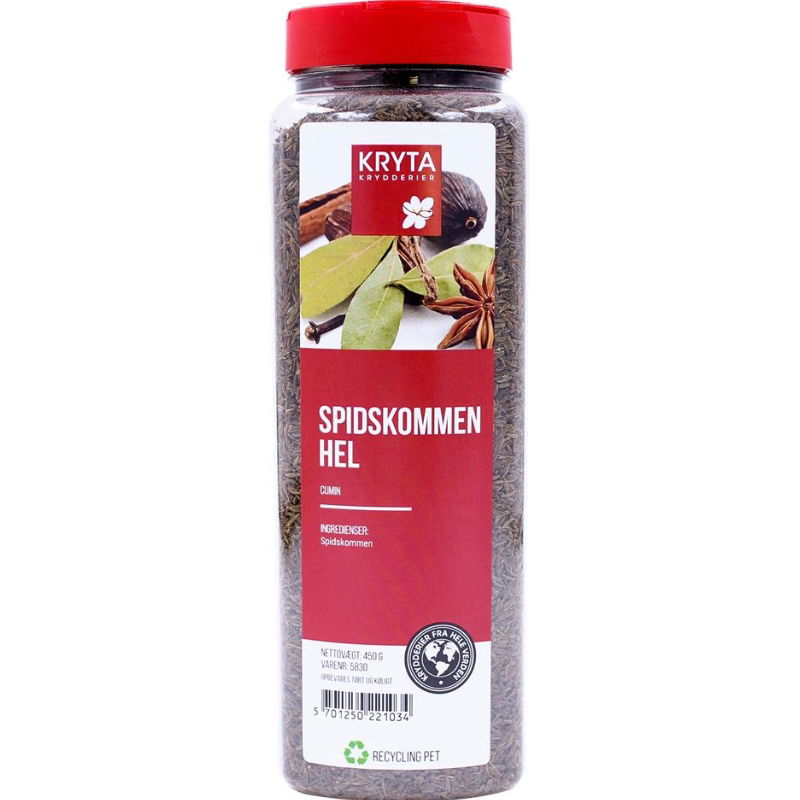 Produktbillede af Hel Spidskommen 450 g på tilbud i premium kvalitet