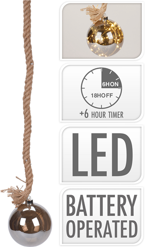 Reb M. Glaskugle Ø15 Cm Silver ❤ Kæmpe udvalg i HAAHR & CO ❤ Billig fragt og hurtig levering 2 - 5 hverdage - Varenummer: BAR-21851 / Ean: &