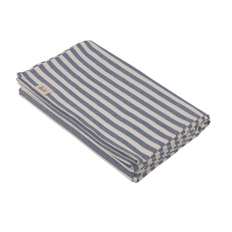 Produktbillede af Fondaco Svea Dug 140x300 cm Denim Striber i premium kvalitet