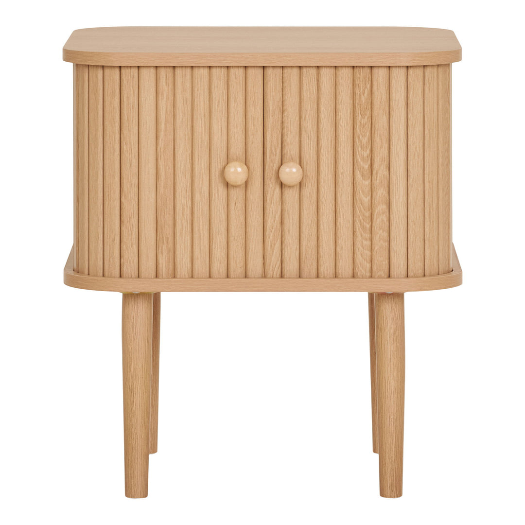 HOUSE NORDIC Nikko hjørnebord m. 2 skydelåger og 1 hylde natur fyrretræ 45x40x