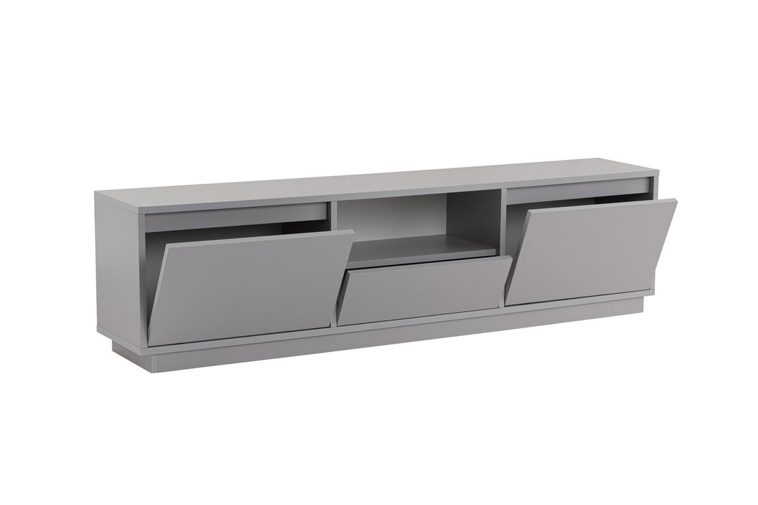 NORDVÄRK Vanguard TV-bord m. 3 låger og 1 rum grå melamin 160x29,5
