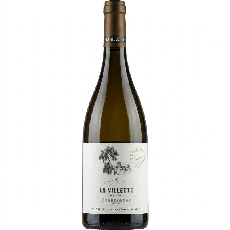 Flaske La Villette Chardonnay VDF hvidvin på 0,75 L