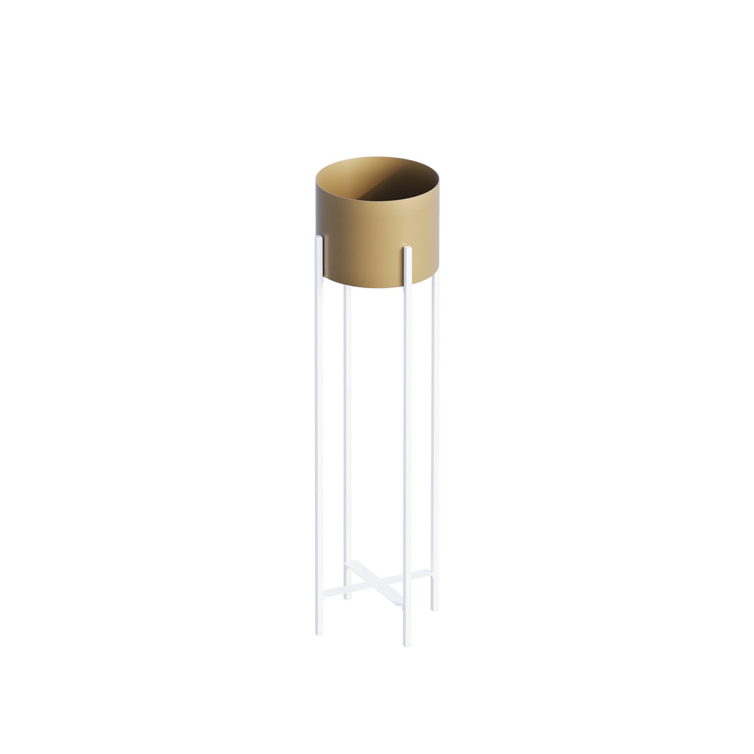 NORDVÄRK GED-025-C blomsterstander guld og hvid metal H:78