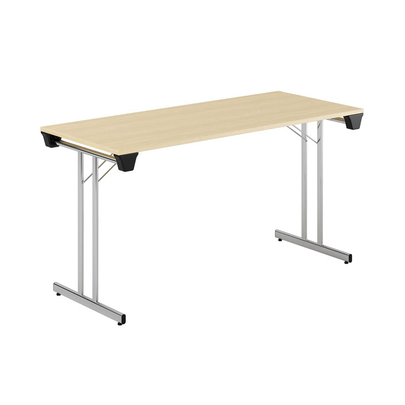 Produktbillede af Dinner Style 140x60cm Sammenklappeligt bord Birk-krom på tilbud